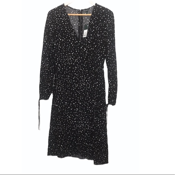‼️SOLD‼️ WILD FABLE Black Star Wrap Dress Sz Sm - Picture 7 of 7
